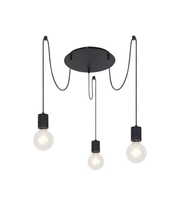 Suspension LED ronde noir mat Suspension LED ronde noir mat