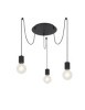 Suspension LED ronde noir mat