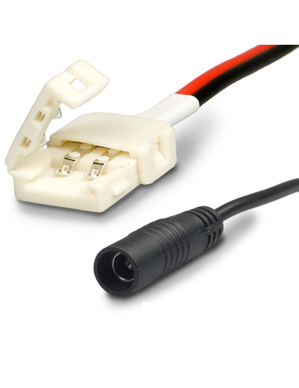 Raccordement de connecteur rond à clip pour ruban LED IP20 de 8 mm de largeur Raccordement de connecteur rond à clip pour ruban LED IP20 de 8 mm de largeur