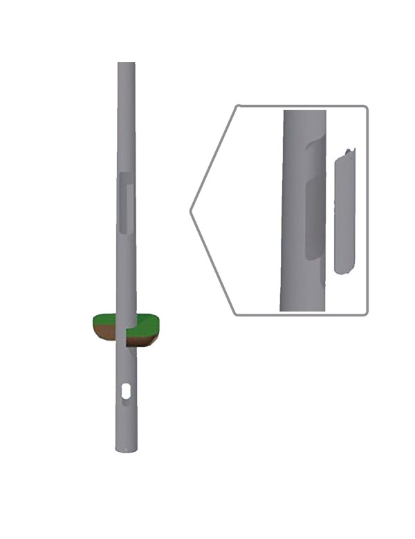 Mât de projecteur conique avec traverse pour 1 projecteur