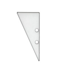 Embout EC91 aluminium blanc RAL 9003 pour profilé HIDE TRIANGLE