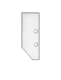 Capuchon d'extrémité EC92 aluminium blanc RAL 9003 pour profil HIDE ASYNC vis incluses