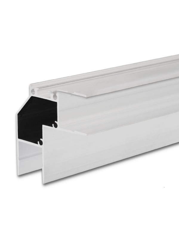 Profil d'angle LED HIDE ANGLE aluminium blanc RAL 9003