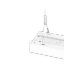 Suspension par câble avec double pince antidérapante pour luminaire linéaire