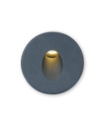 Couvercle aluminium rond 1 noir pour applique encastrée Sys-Wall68