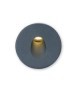 Couvercle aluminium rond 1 noir pour applique encastrée Sys-Wall68