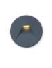 Couvercle aluminium rond 2 noir pour applique encastrée Sys-Wall68